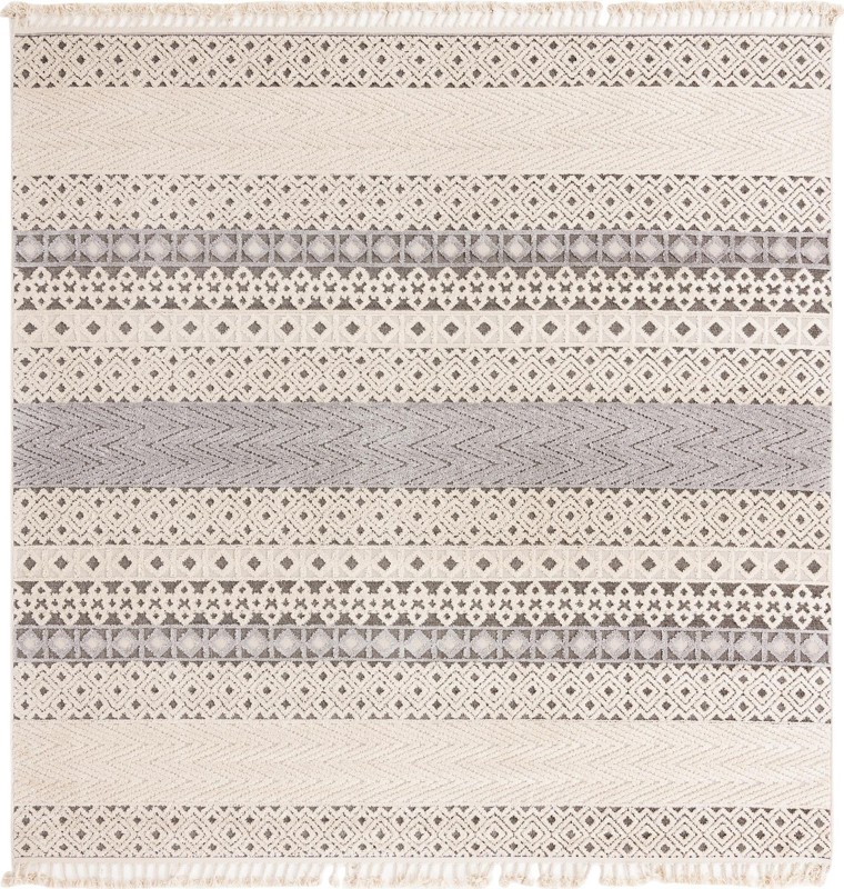 9' 10 x 9' 10 Thorne · Border rug, sandy beige