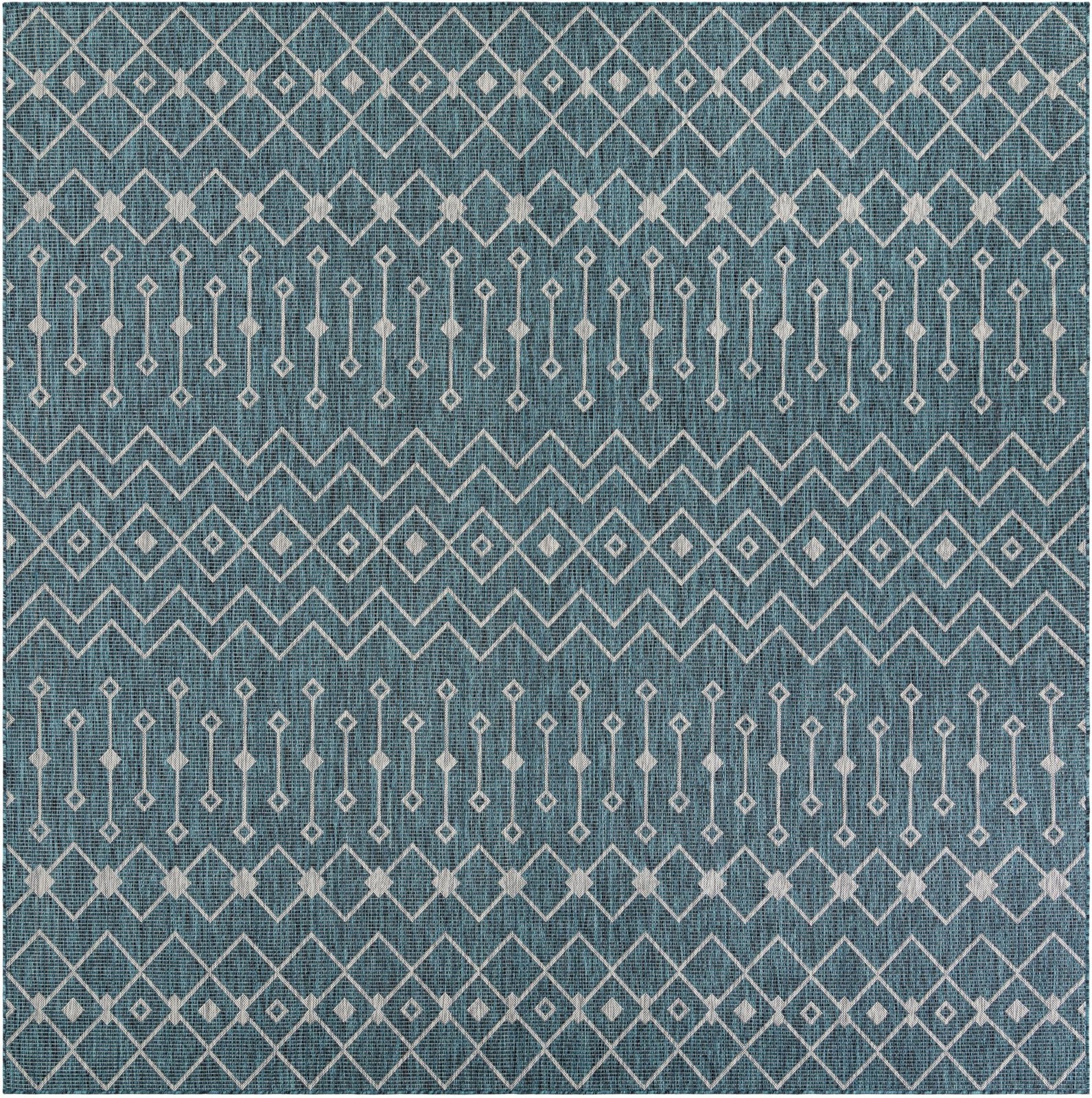 10' x 10' Kearney · Diamond Outdoor Rug, teal
