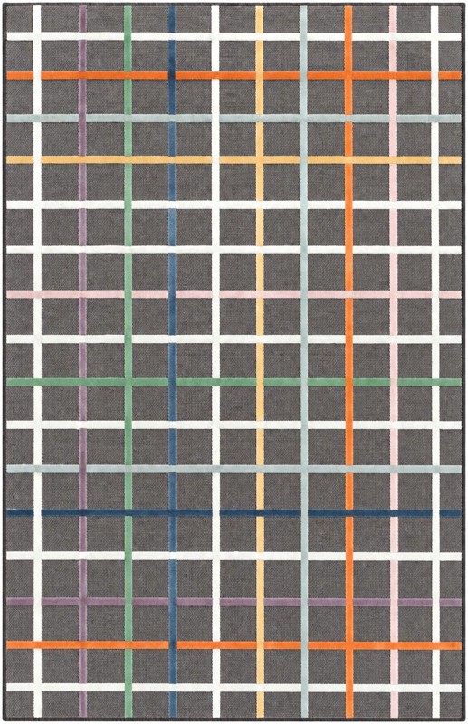 Franklin · Plaid Outdoor Rug, charcoal and multicolor