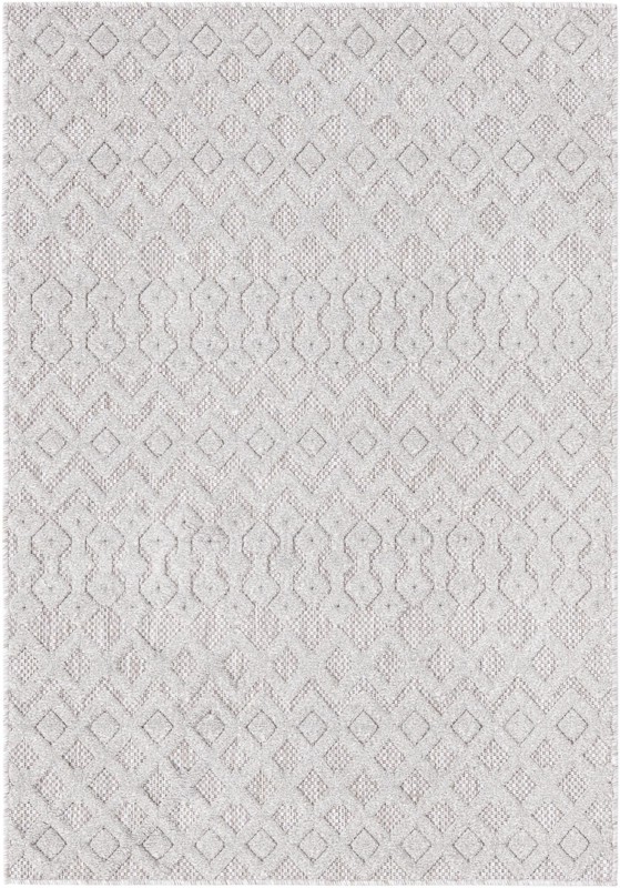 4' x 6' Creed · Geometric lattice Outdoor Rug, gray
