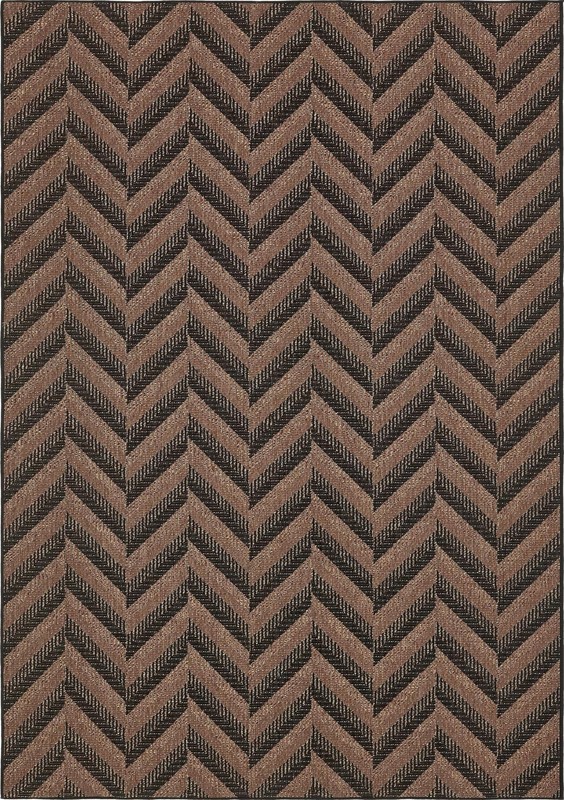 Fanshawe · Chevron Outdoor Rug, brown and black