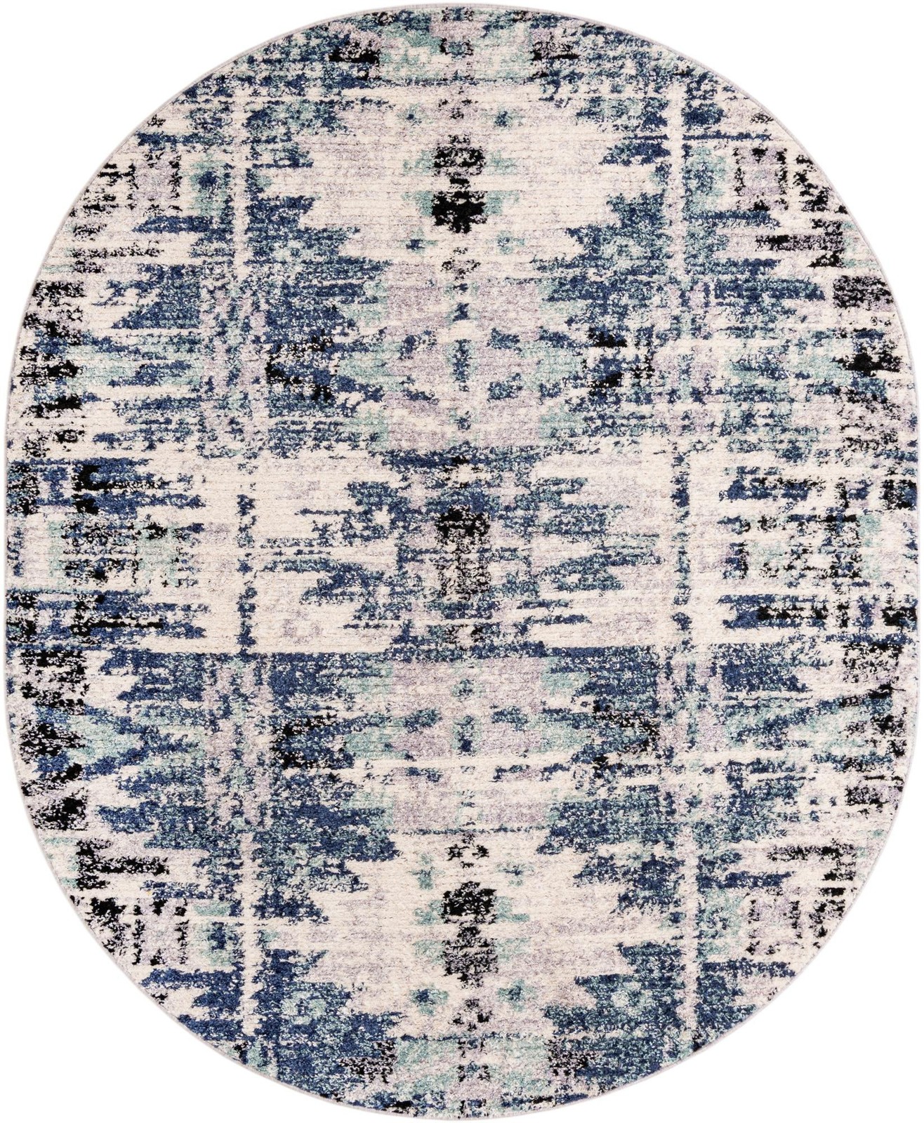 8' x 10' Littleton · Abstract rug, blue