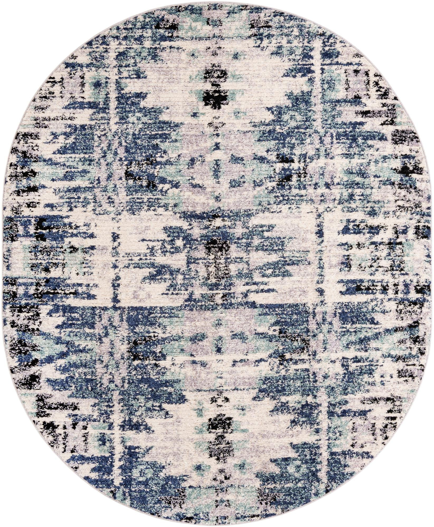 8' x 10' Littleton · Abstract rug, blue