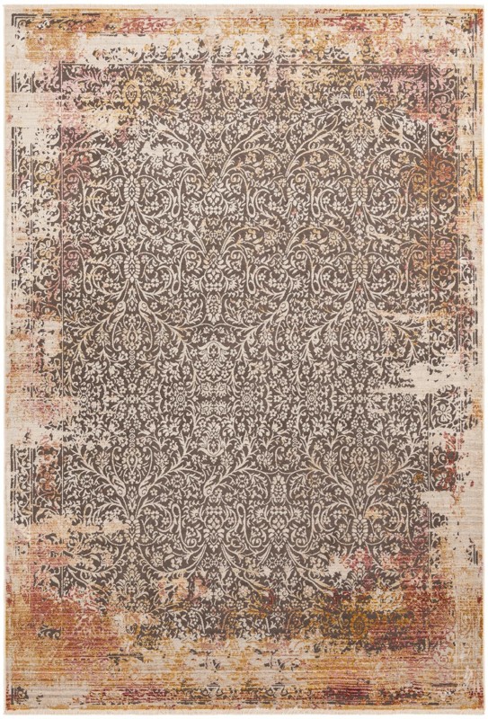 6' x 8' 9 Harding · Border rug, gray