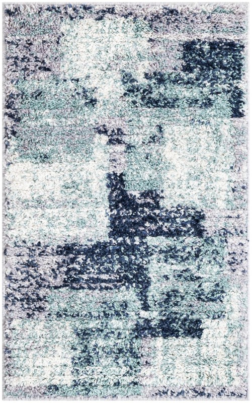 2' x 3' 1 Hartigan · Abstract rug, navy, blue and ivory