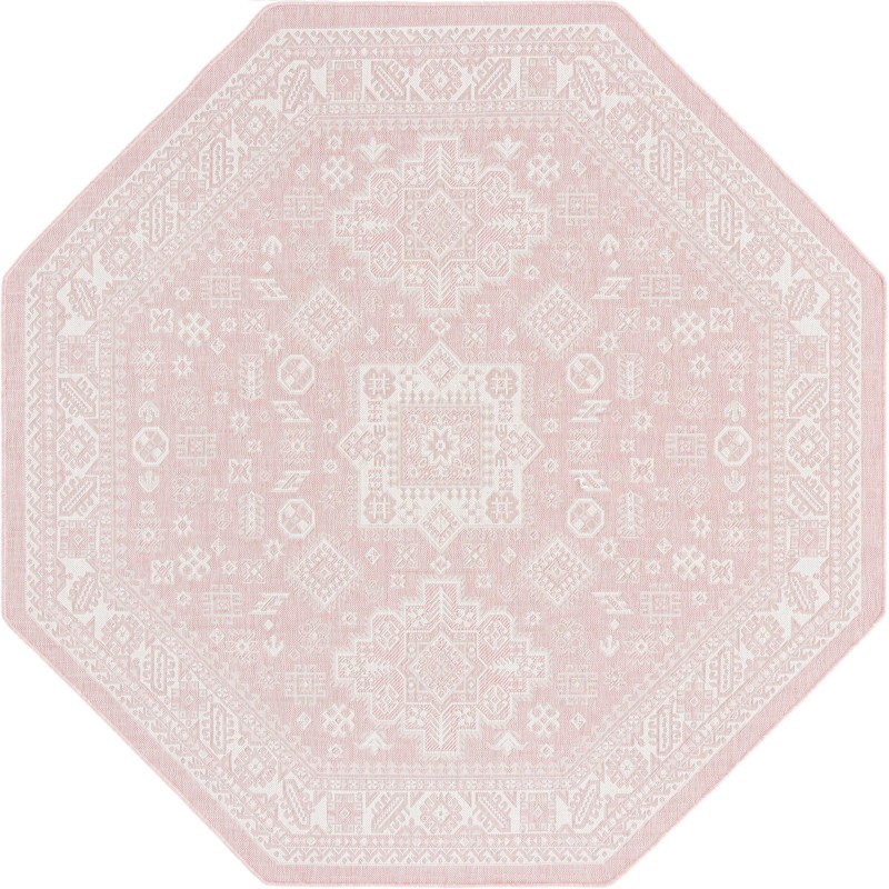 7' 10 x 7' 10 Bellamy · Border Outdoor Rug, pink