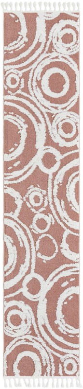 2' 7 x 12' Beech · Abstract rug, pink