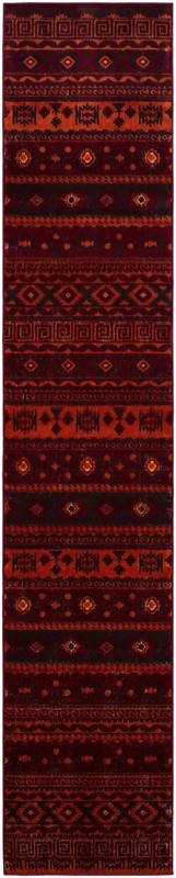 2' 7 x 13' Lloyd · Border rug, rust