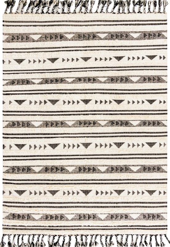 Tolbert · Geometric Wool Rug, charcoal