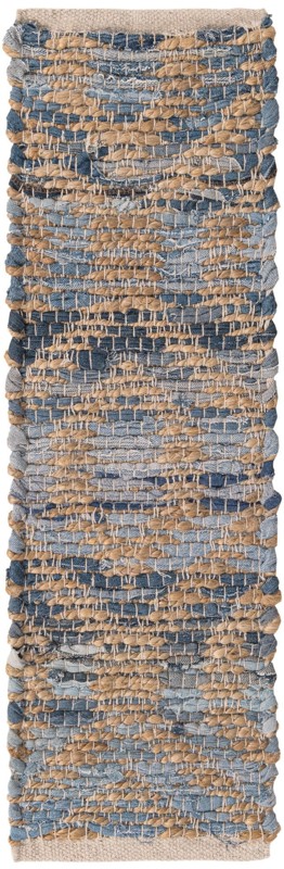 Hops · Lattice Chindi Rug, navy and natural