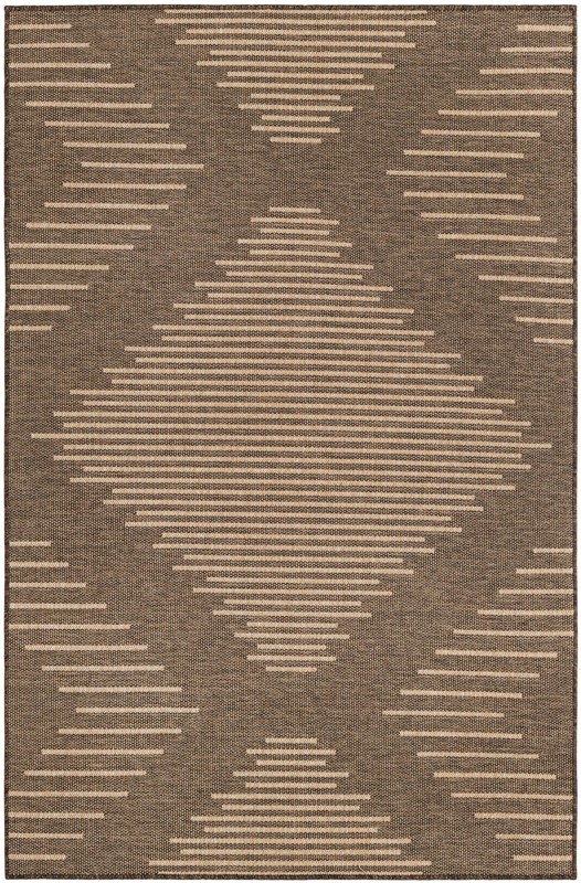 5' 3 x 8' Alger · Geometric diamond rug, brown and natural