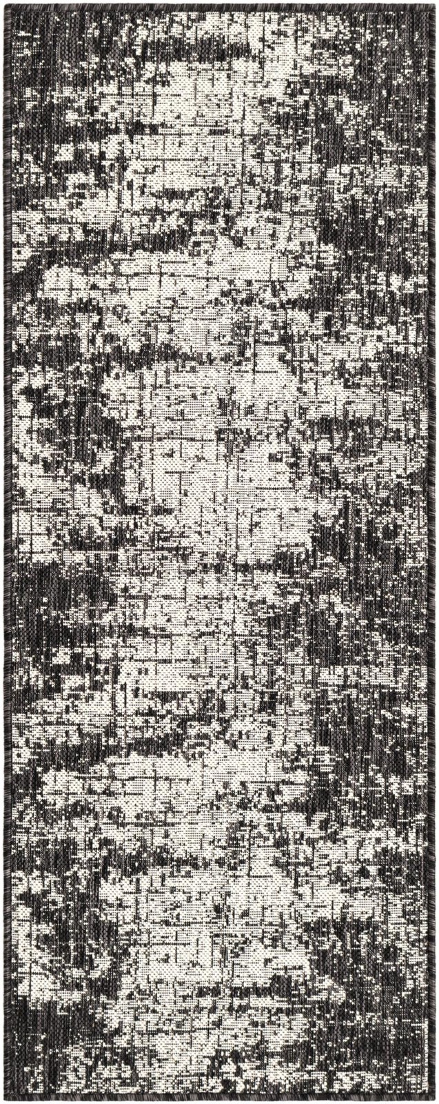 2' x 5' 3 Rigby · Abstract Outdoor Rug, black and white