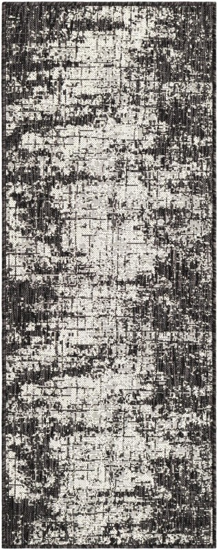 2' x 5' 3 Rigby · Abstract Outdoor Rug, black and white
