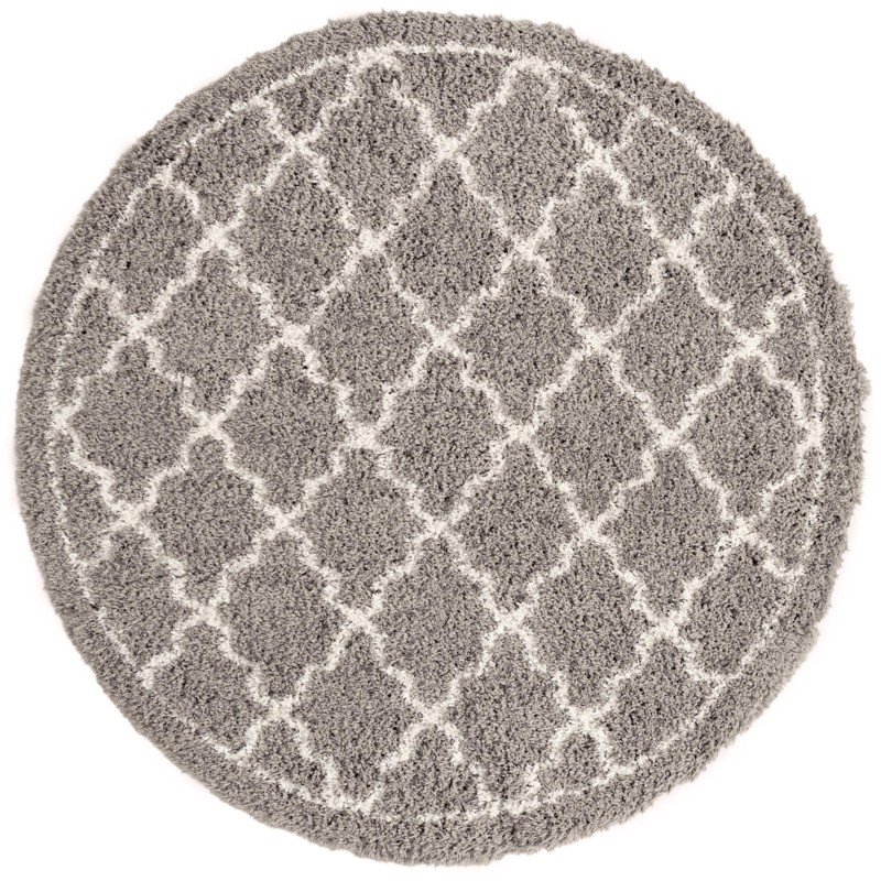Kemble · Trellis Shag Rug, ash gray