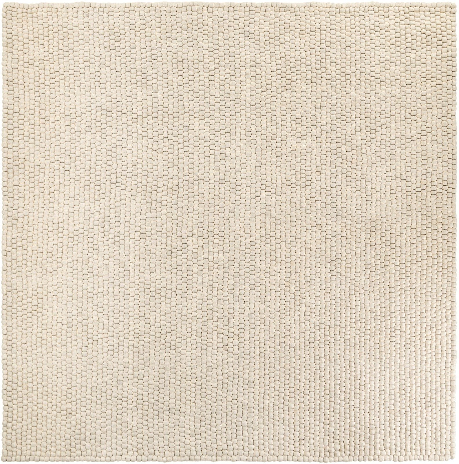 10' x 10' Hawthorne · Solid bobble Wool Rug, ivory