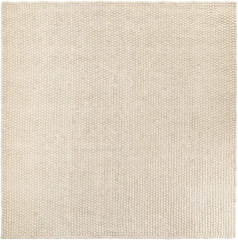 Hawthorne · Solid bobble Wool Rug, ivory