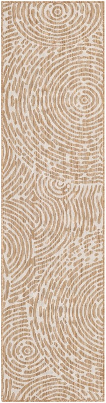 2' x 8' Grafton · Abstract Outdoor Rug, taupe