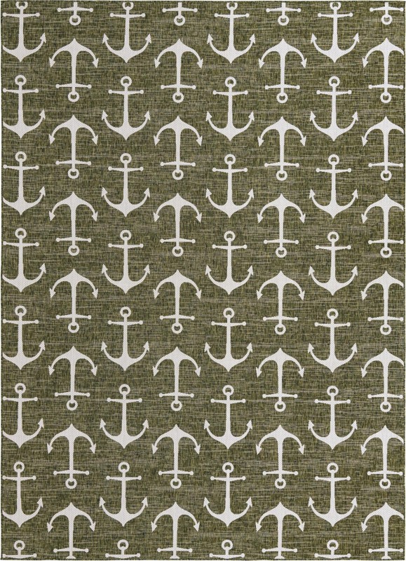 10' x 14' Millbrook · Pictoral Outdoor Rug, green