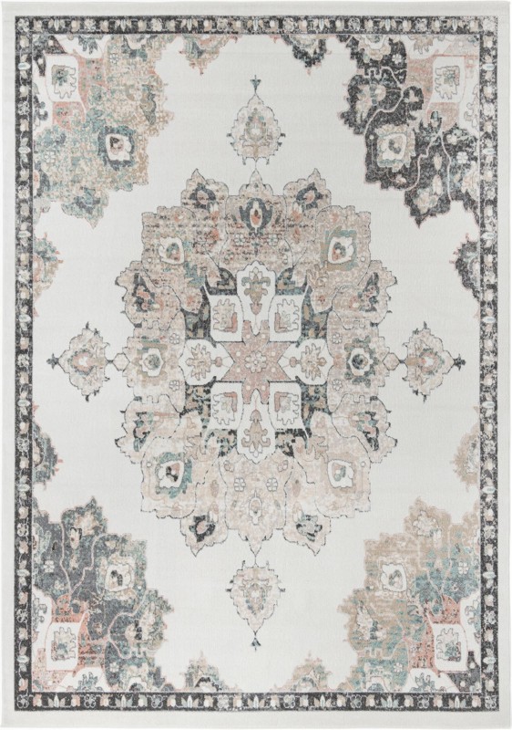 10' x 14' Nettle · Medallion rug, ivory
