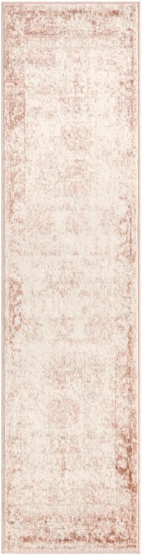 2' x 8' Blakemore · Distressed traditional rug, pink and ivory