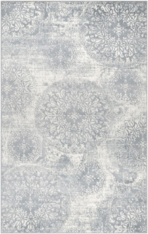 5' x 8' Blakemore · Medallion rug, ivory and light blue