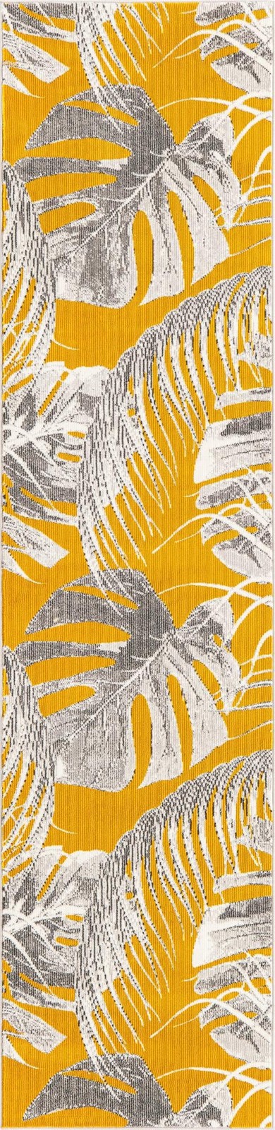 2' x 8' Britton · Floral / botanical rug, yellow