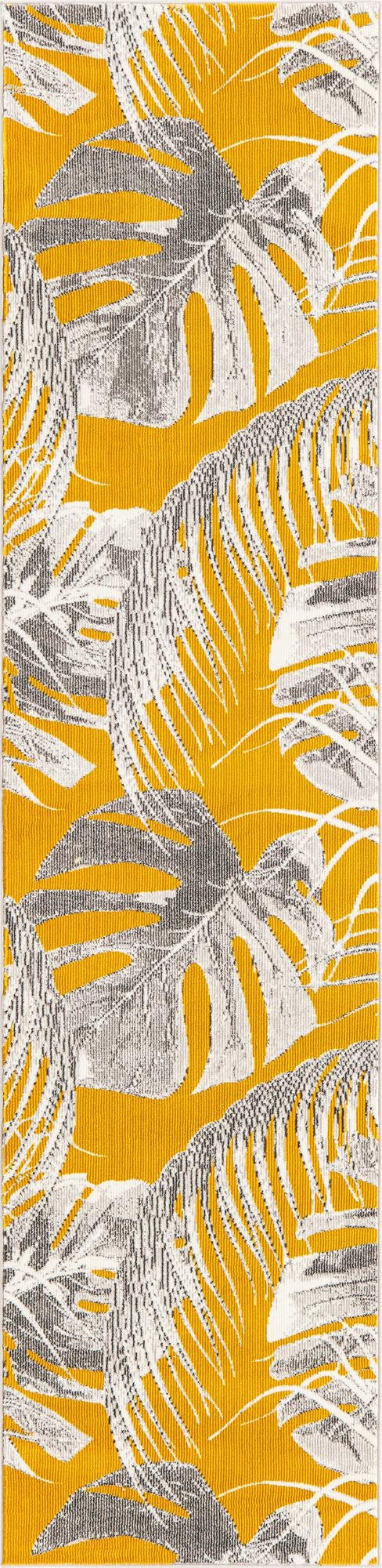 2' x 8' Britton · Floral / botanical rug, yellow