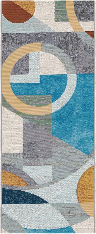 Lomax · Abstract geometric Outdoor Rug, blue and multicolor