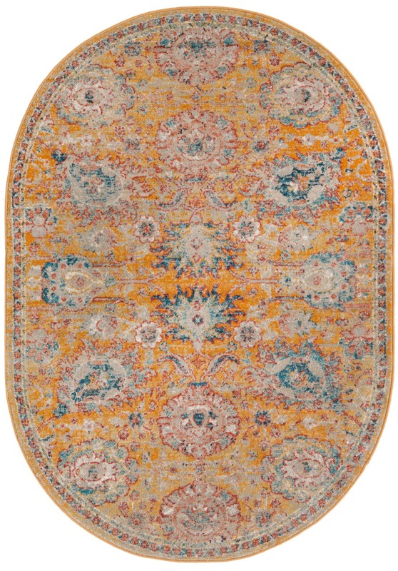 4' x 6' Ansel · Border rug, yellow
