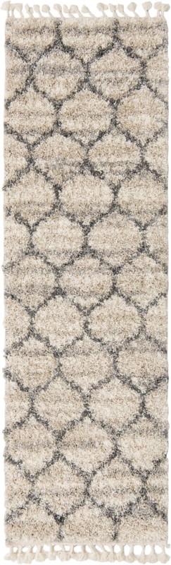Everett · Lattice Shag Rug, beige