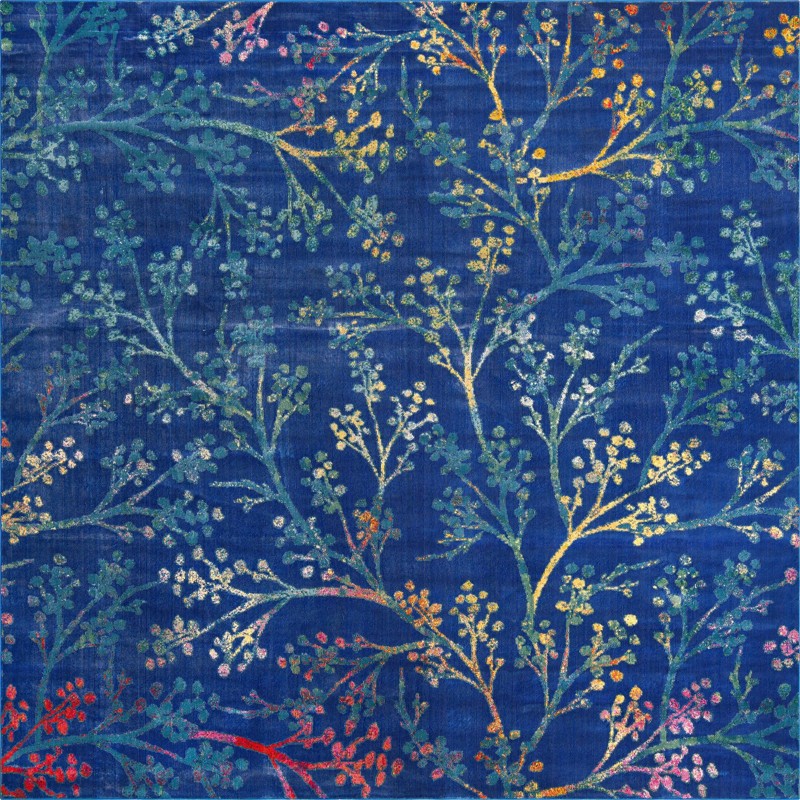 Garrick · Floral / botanical rug, blue