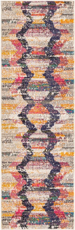 2' x 6' Oat · Abstract Washable Rug, multi