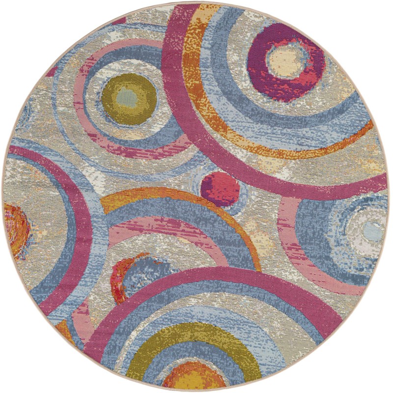 5' x 5' Lomax · Abstract Outdoor Rug