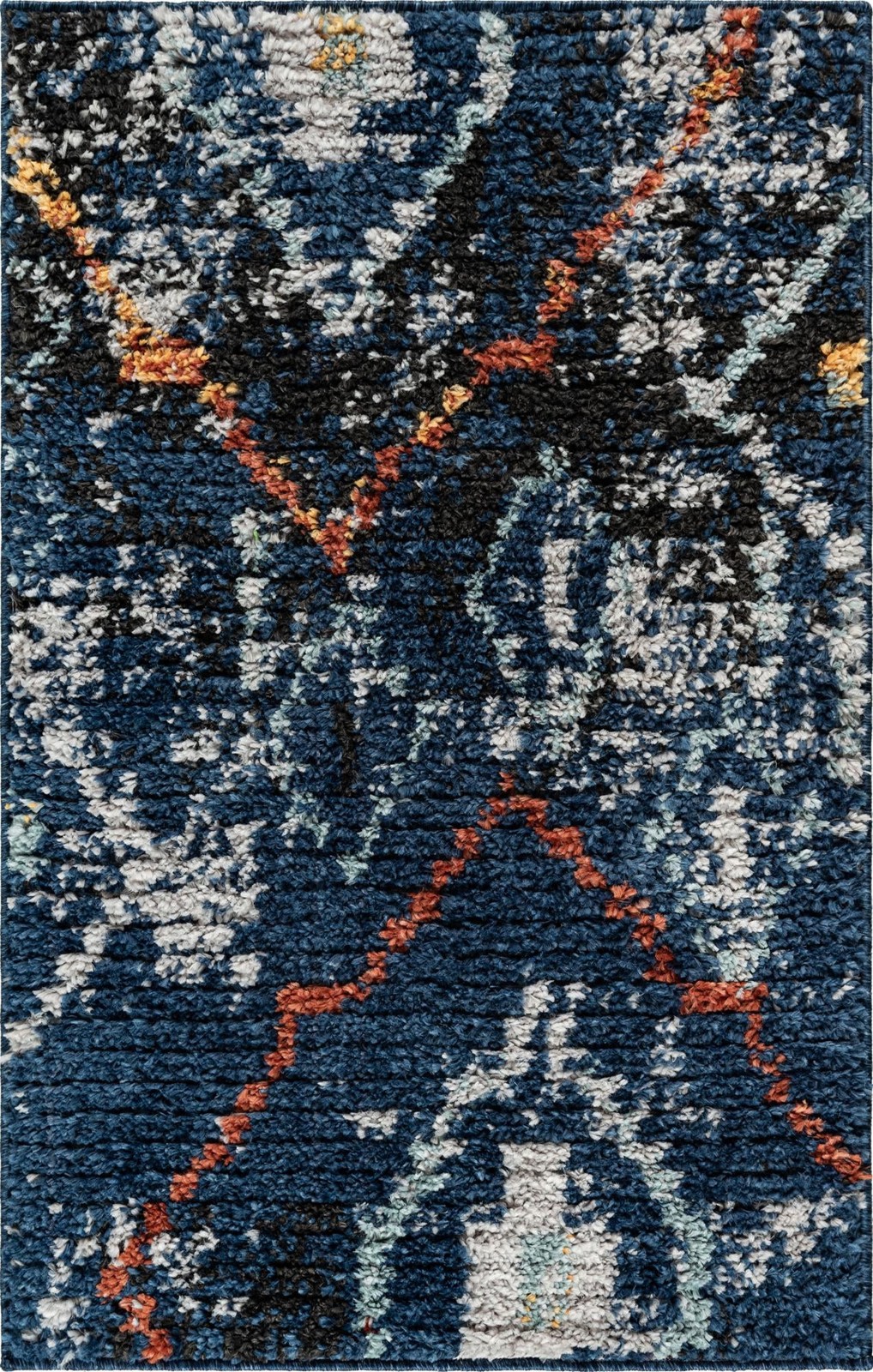 2' 2 x 3' Burr · Abstract rug, navy