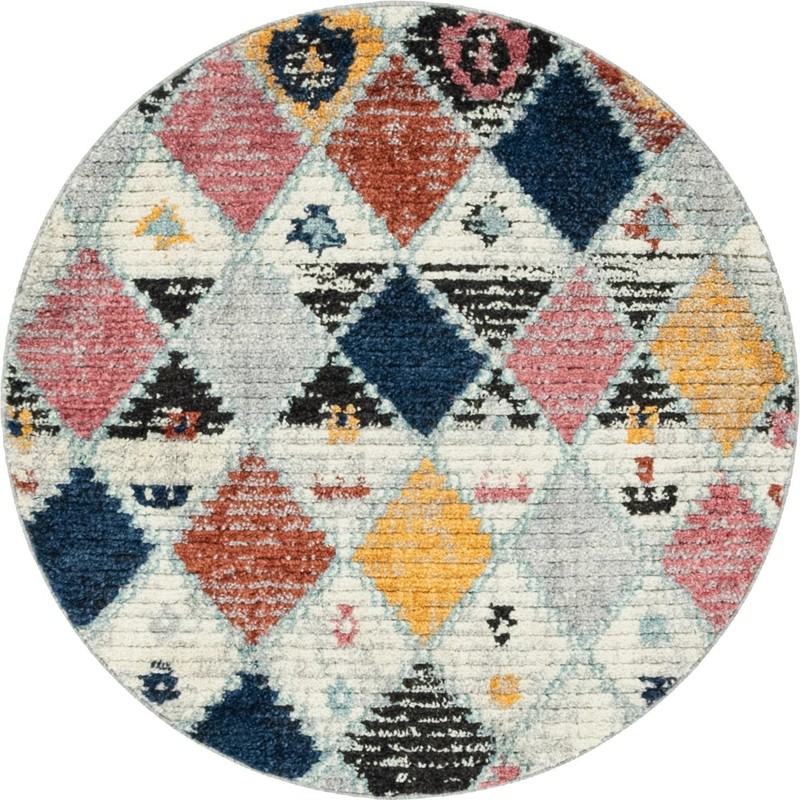 Concord · Diamond rug, multicolor and ivory