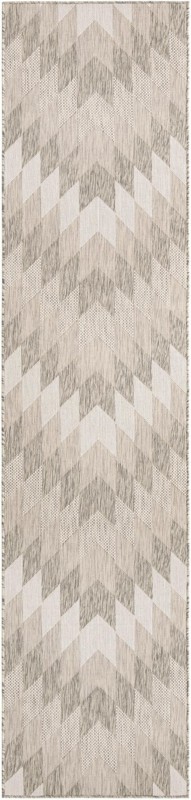 2' 7 x 12' Morrell · Chevron Outdoor Rug, gray