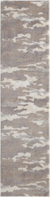 2' 7 x 10' Higgins · Abstract rug, cloud gray