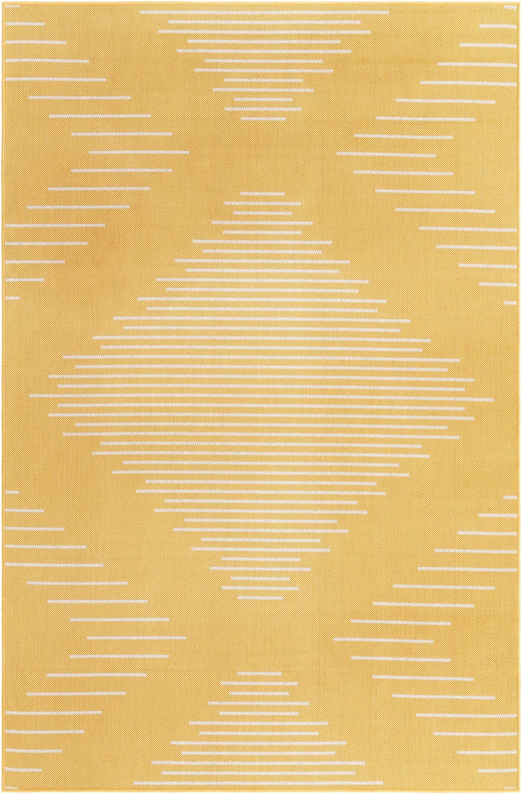 5' 3 x 8' Harlow · Diamond Outdoor Rug, yellow