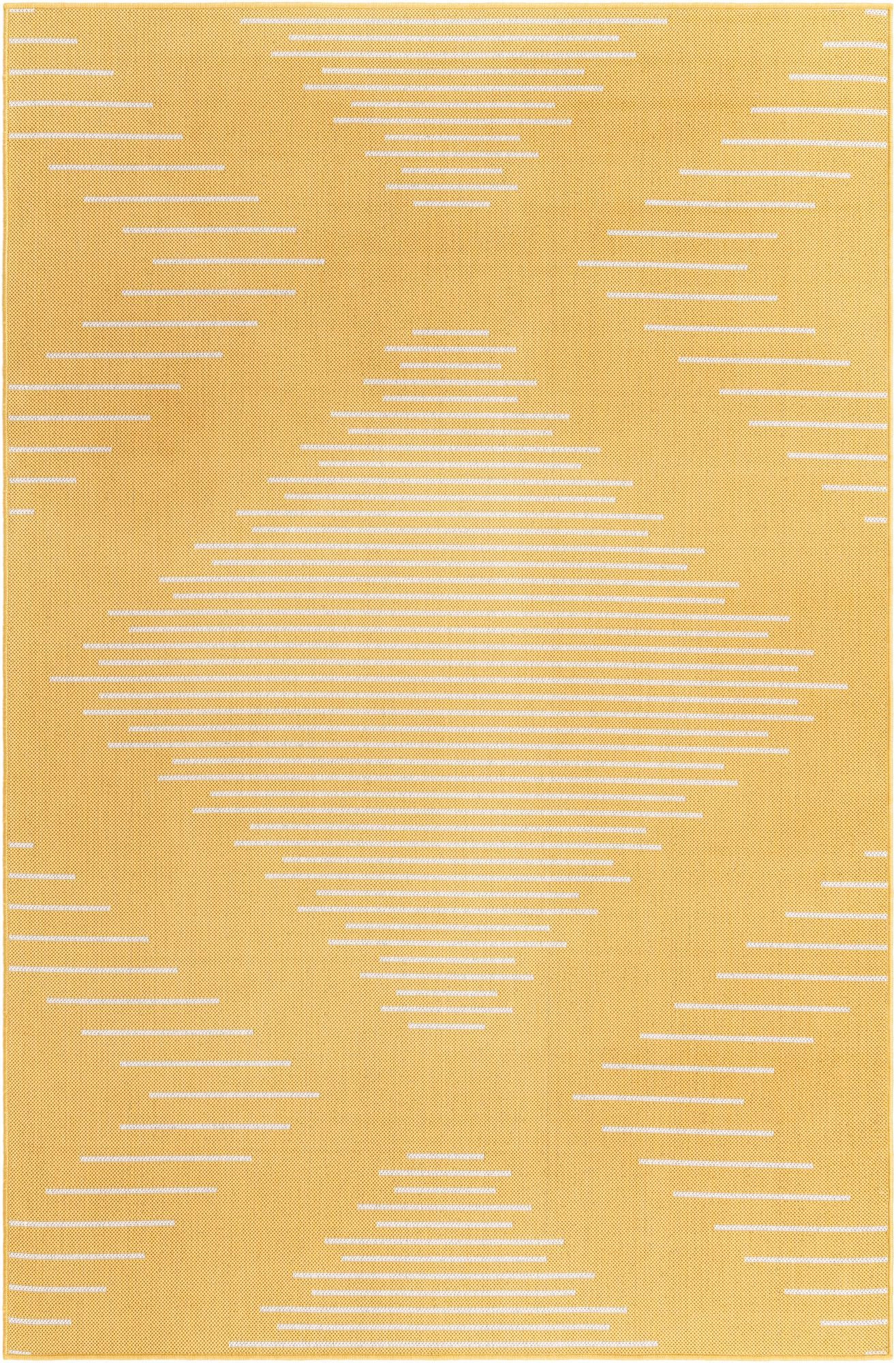 5' 3 x 8' Harlow · Diamond Outdoor Rug, yellow