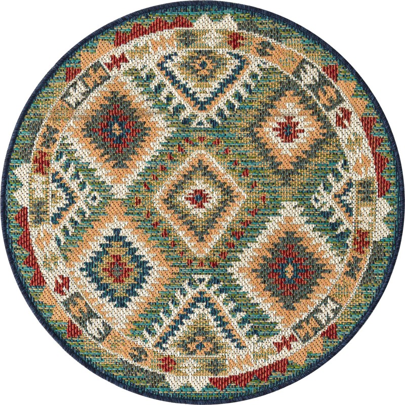 Emmett · Border Outdoor Rug, green