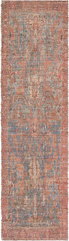 Novato · Distressed traditional rug, blue and terracotta