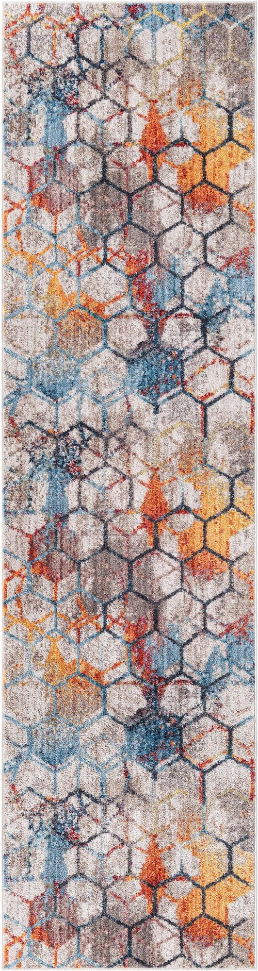 2' 7 x 10' Huntley · Abstract rug, cream