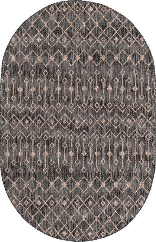 Kearney · Diamond Outdoor Rug, charcoal