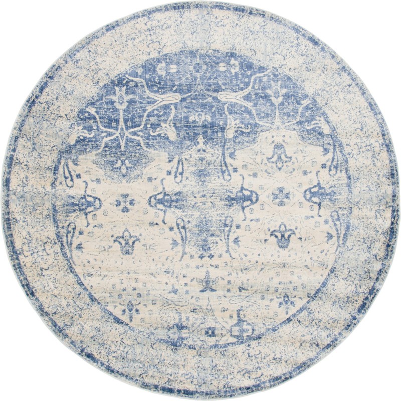 8' x 8' Holden · Border rug, navy