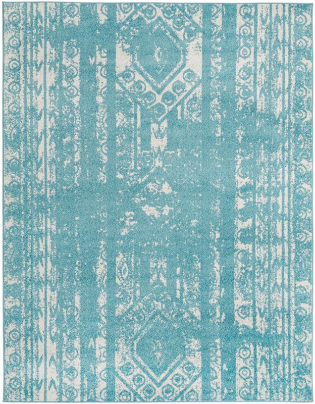 7' 10 x 10' Underhill · Diamond rug, light blue