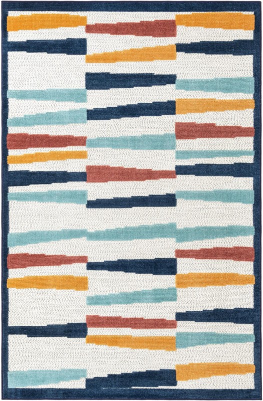 5' 3 x 8' Drummond · Geometric Outdoor Rug, ivory