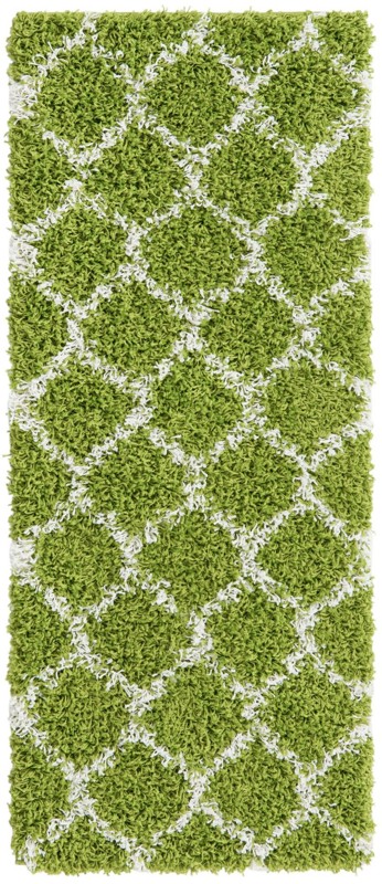 Barnett · Geometric Shag Rug, green