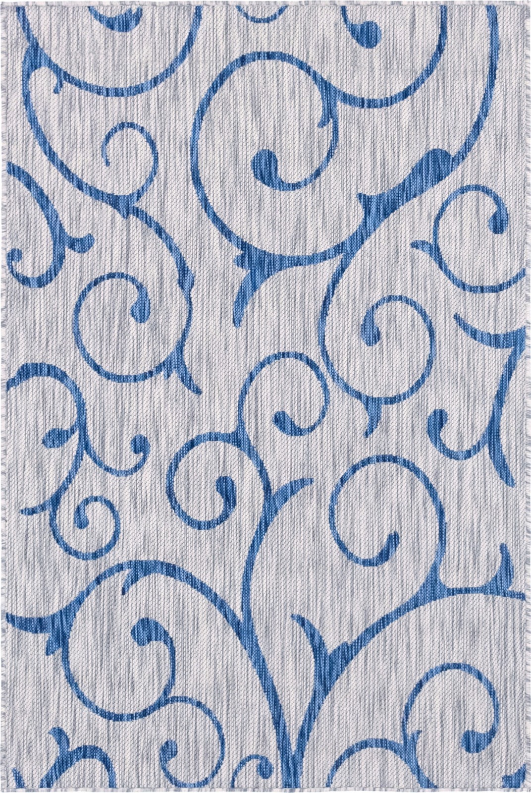 6' x 9' Shale · Floral / botanical Outdoor Rug, gray