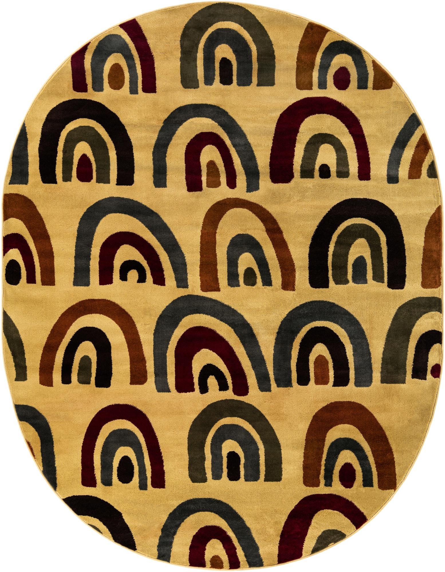 7' 10 x 10' Foxley · Geometric rug, cream