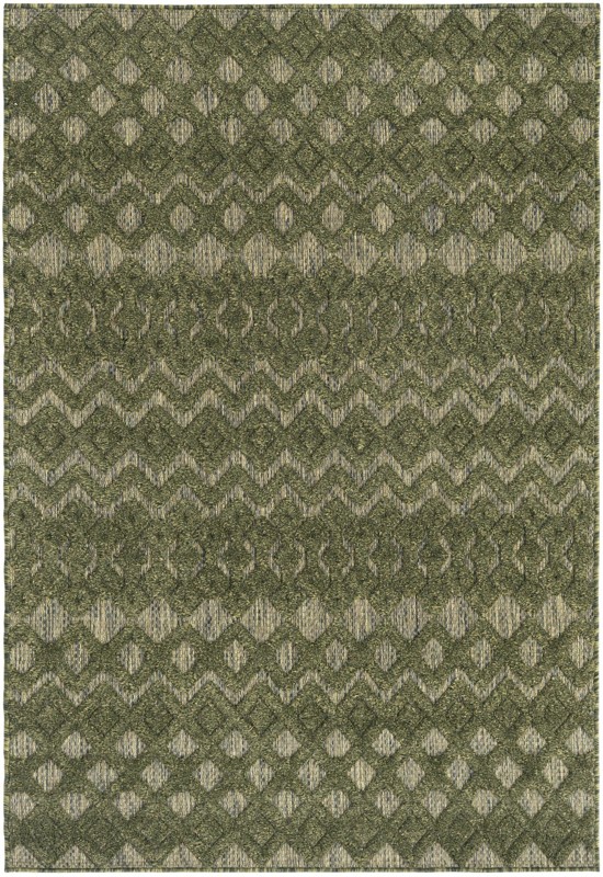 4' x 6' Creed · Diamond Outdoor Rug, green